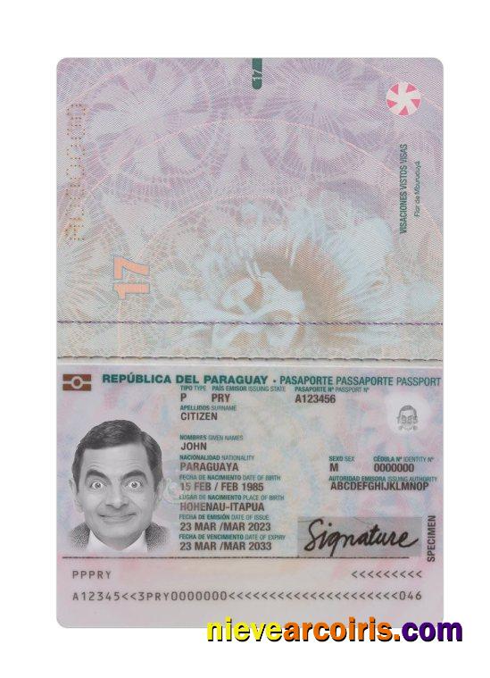 Paraguay passport 2023-present